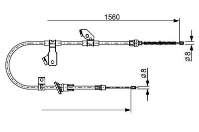 BOSCH 1 987 482 626 - Kézifék bowden MITSUBISHI SMART