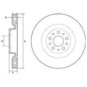DELPHI BG4556 - féktárcsa FIAT OPEL VAUXHALL