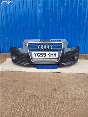 Audi A3 8P 2008-12 gyári 8P0807437H mosós első lökhárító fekete