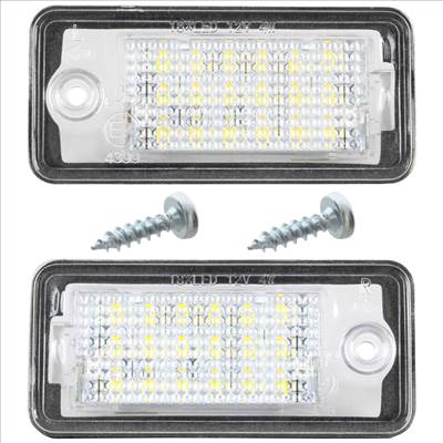 Audi A3 A4 A6 A8 Q7 LED rendszámtábla-megvilágító lámpa 2 db komplett  2x CSAVAR