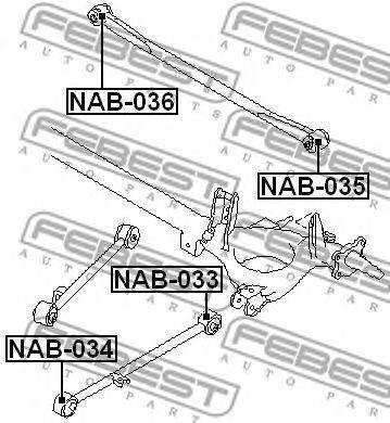 FEBEST NAB-034 - Lengőkar szilent DAIHATSU NISSAN TOYOTA