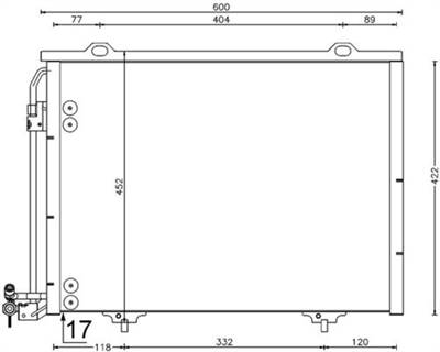 MAHLE AC 211 001S - klíma kondenzátor CHRYSLER MERCEDES-BENZ