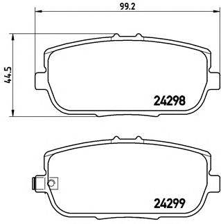 BREMBO P 49 044 - fékbetét ABARTH FIAT MAZDA