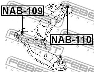 FEBEST NAB-110 - Lengőkar szilent NISSAN