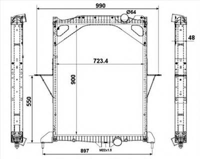 NRF 529701 - Vízhűtő (Hűtőradiátor) VOLVO