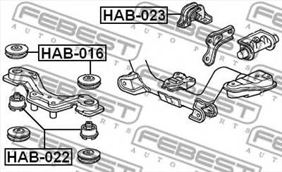 FEBEST HAB-022 - Csapágy, differenciál HONDA HONDA (DONGFENG)