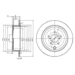 DELPHI BG4158 - féktárcsa SUBARU TOYOTA