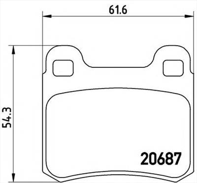 BREMBO P 50 013 - fékbetét MERCEDES-BENZ