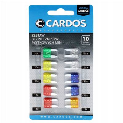 K2 CARDOS MINI MIX biztosíték készlet, blister, 10 db AA301M