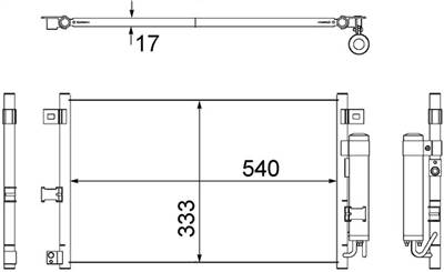 MAHLE AC 507 000S - klíma kondenzátor MAZDA