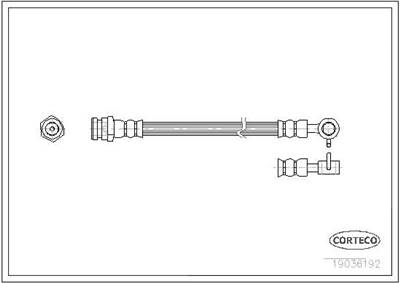 fékcső CORTECO 19036192 for MAZDA, TOYOTA