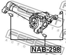 FEBEST NAB-298 - Csapágy, differenciál NISSAN