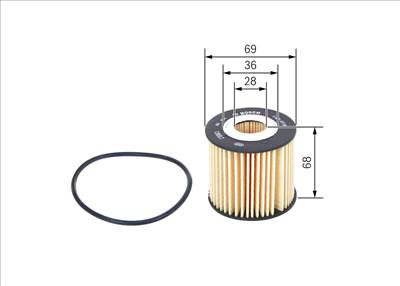 olajszűrő BOSCH F 026 407 093 for TOYOTA, SUBARU, LOTUS, LEXUS