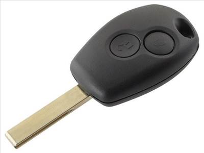 Renault Clio - Kangoo - Laguna - Master - Megane - Modus - Thalia - Trafic - Twingo kulcsház EGYENES KULCSSZÁRRAL, HORNYOKKAL 2 GOMBOS