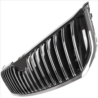 Skoda Superb II 08-13 díszrács a fényszórók között FEKETE  KRÓM
