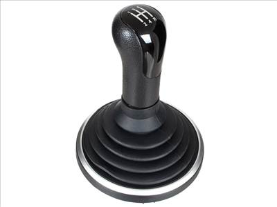Ford Fiesta V Mk6 02-07 sebességváltó gomb FEKETE  gumiharmonika kerettel FEKETE  SILVER 5 SEBESSÉGES