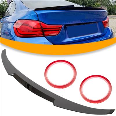 Spoiler Lökhárító Kiegészítő BMW 4 F36 M4 Look Fényes Fekete Hátsó Szárny M