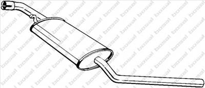 BOSAL 281-475 - középső kipufogó dob VW