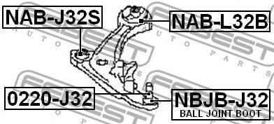 FEBEST NAB-L32B - Lengőkar szilent NISSAN NISSAN (DONGFENG)