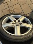 Audi A6 gyári alufelni, sérülésmentes 5x112 17",  újszerű 225/50 Hankook nyári gumival nagy minta