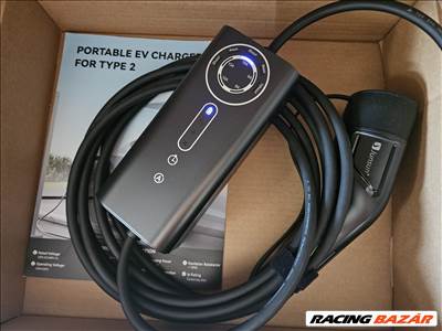 Eladó új 5m Portable EV töltő Type 2 1 fázis (3,5kw) 8-16A EU dugó 