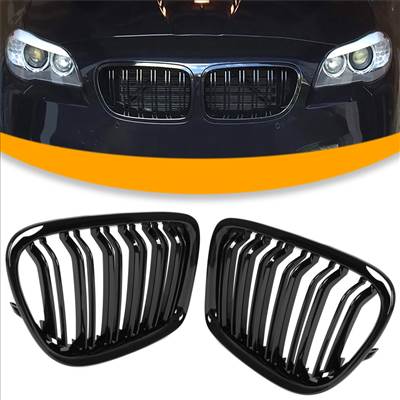 BMW X1 E84 09-15 vese hûtőrács bal  jobb komplett BLACK GLOSSY DOUBLE BAR