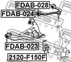 FEBEST 2120-F150F - Lengőkar gömbfej FORD AUSTRALIA FORD USA LINCOLN