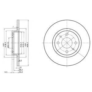 DELPHI BG2411 - féktárcsa ALFA ROMEO CHRYSLER FIAT LANCIA
