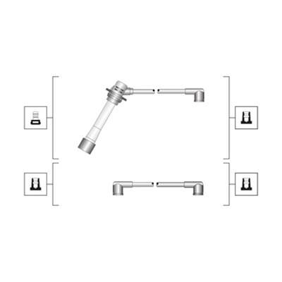 MAGNETI MARELLI 941319170093 - gyújtókábel szett MAZDA
