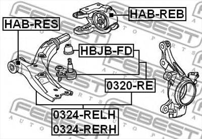 FEBEST HAB-REB - Lengőkar szilent ACURA HONDA HONDA (DONGFENG)
