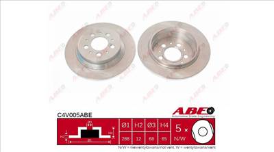 ABE Féktárcsa (hátsó) - 288 mm 9434167,94341674