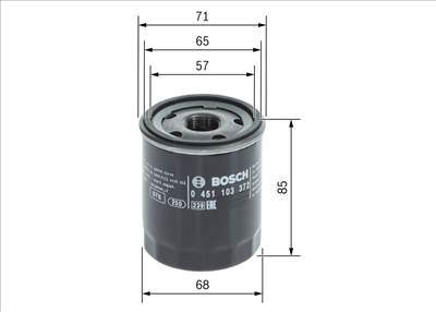 olajszűrő BOSCH 0 451 103 372 for MERCEDES-BENZ, MITSUBISHI, JCB, SMART