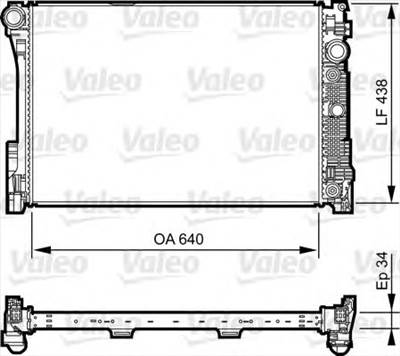 VALEO 735292 - Vízhűtő (Hűtőradiátor) MERCEDES-BENZ MERCEDES-BENZ (BBDC)