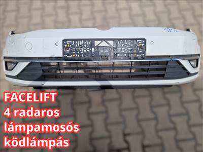 Volkswagen Golf VII facelift első lökhárító LC9A lámpamosós, 4 radaros, ködlámpás (38117 5g0807217fr