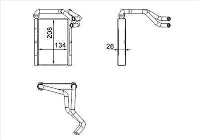 MAHLE AH 273 000S - Hőcserélő, belső tér fűtés TOYOTA