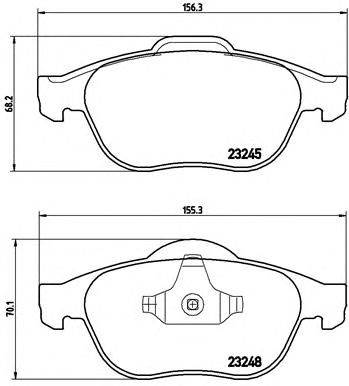 BREMBO P 68 032 - fékbetét RENAULT
