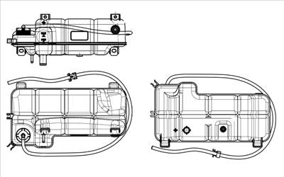 NRF 454046 - hűtőfolyadék kiegyenlítőtartály IVECO