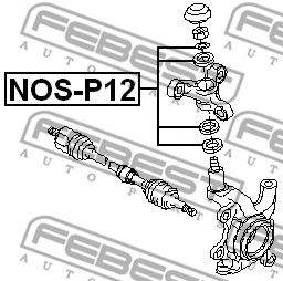 FEBEST NOS-P12 - tengelycsonk javítókészlet NISSAN