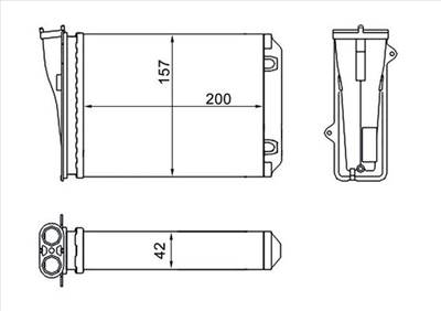 MAHLE AH 274 000S - Hőcserélő, belső tér fűtés CITROËN PEUGEOT