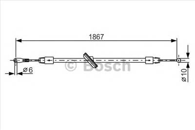 BOSCH 1 987 482 028 - Kézifék bowden MERCEDES-BENZ VW