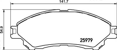 BREMBO P 79 032 - fékbetét MG (SAIC) MITSUBISHI SUZUKI SUZUKI (CHANGAN)
