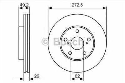 BOSCH 0 986 479 R45 - féktárcsa TOYOTA