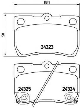 BREMBO P 83 073 - fékbetét LEXUS TOYOTA TOYOTA (FAW)