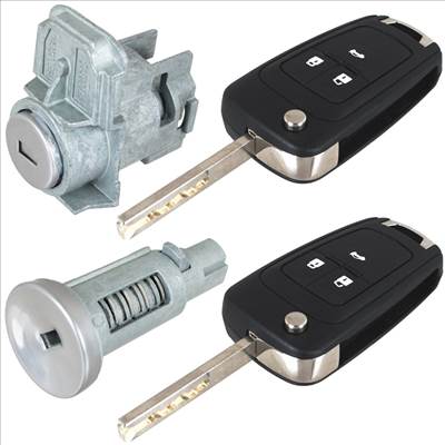 Opel Vectra C 02-09 bal első ajtó zárbetét  gyújtáskapcsoló betét  2 db kulcs elektronikával 4 db komplett
