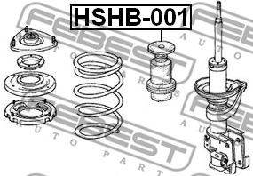FEBEST HSHB-001 - Védősapka/gumiharang, lengéscsillapító HONDA HONDA (DONGFENG)