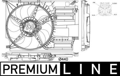 MAHLE CFF 402 000P - ventilátor, motorhűtés BMW MINI