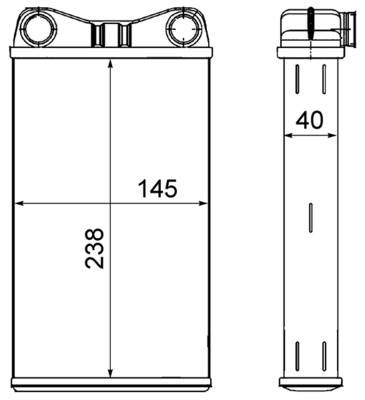 MAHLE AH 7 000S - Hőcserélő, belső tér fűtés AUDI SEAT