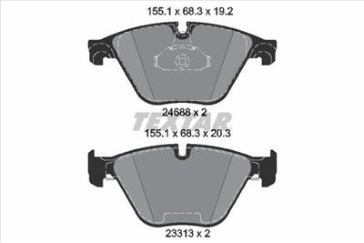 Fékbetét készlet TEXTAR 2468881 for BMW