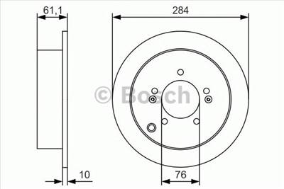 BOSCH 0 986 479 U37 - féktárcsa FORD HYUNDAI HYUNDAI (BEIJING) KIA