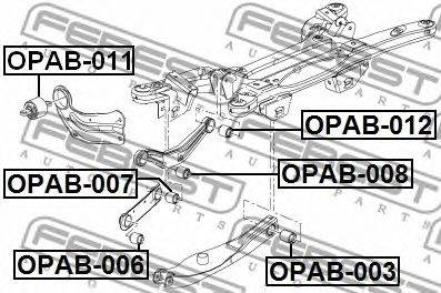 FEBEST OPAB-012 - Lengőkar szilent BUICK BUICK (SGM) CHEVROLET CHEVROLET (SGM) OPEL SAAB